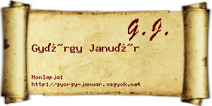 György Január névjegykártya